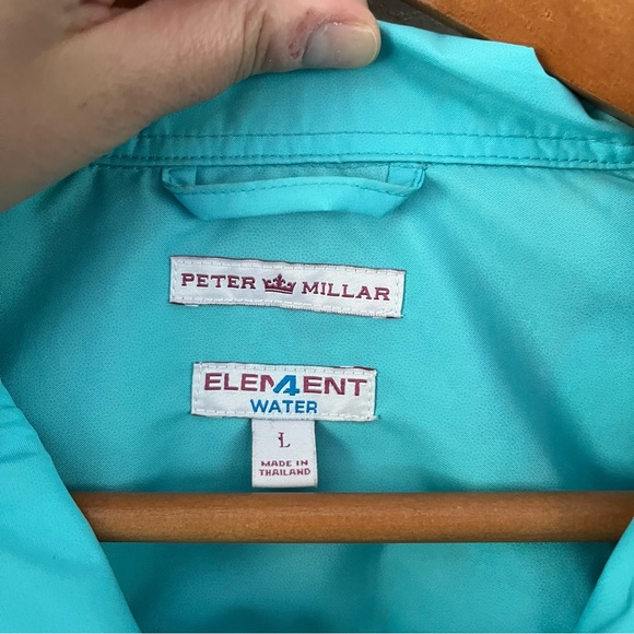 Peter Millar Element Water Blue Waterproof Jacket Size Large - Picture 2 of 14